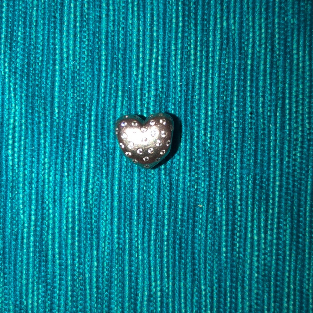 Diamond heart pandora bracelet charm